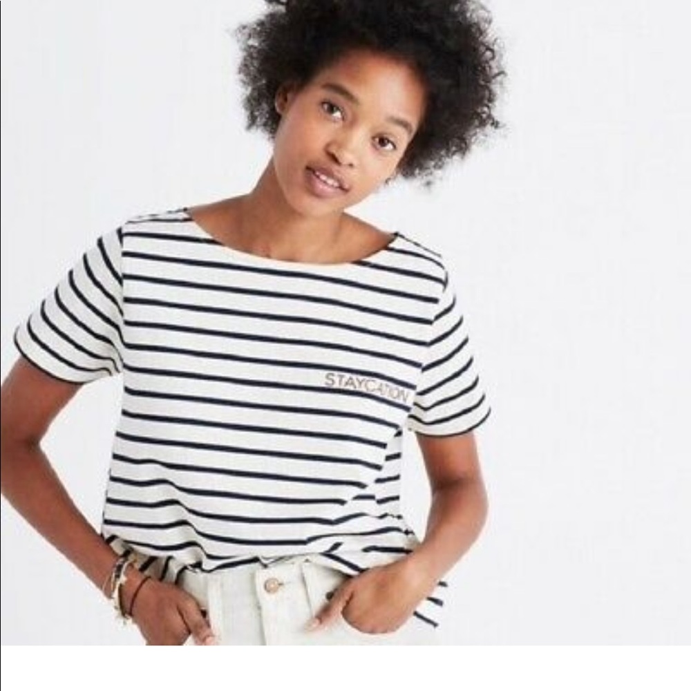Madewell Staycation boxy crop
